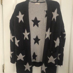 Star Cardigan Light gray and dark gray